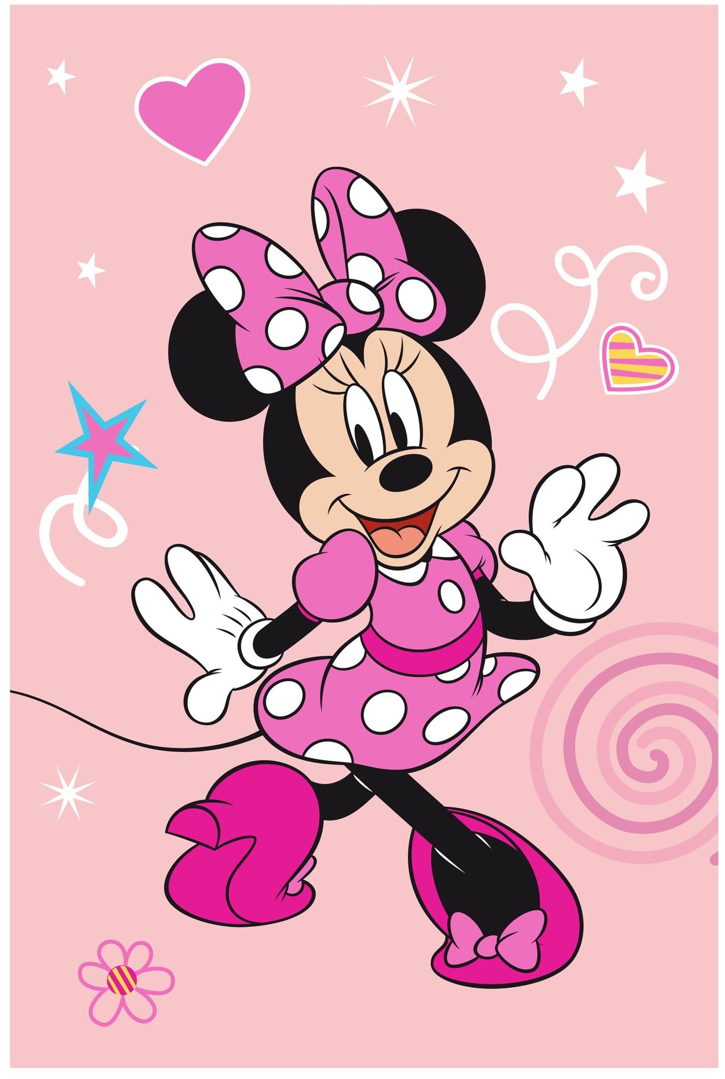 hermet Mīksts pleds Minnie Mouse, dīvāna sega, silts un mīksts, 100 x 150 cm, Coral gultas pārklājs