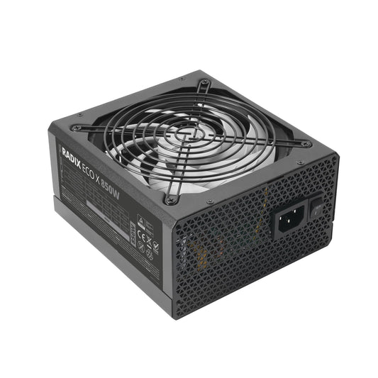 Tacens Radix ECO X 850 - 850W ATX power supply, 87% efficiency, ultra-quiet 140mm fan, flat cables, 6-year warranty.
