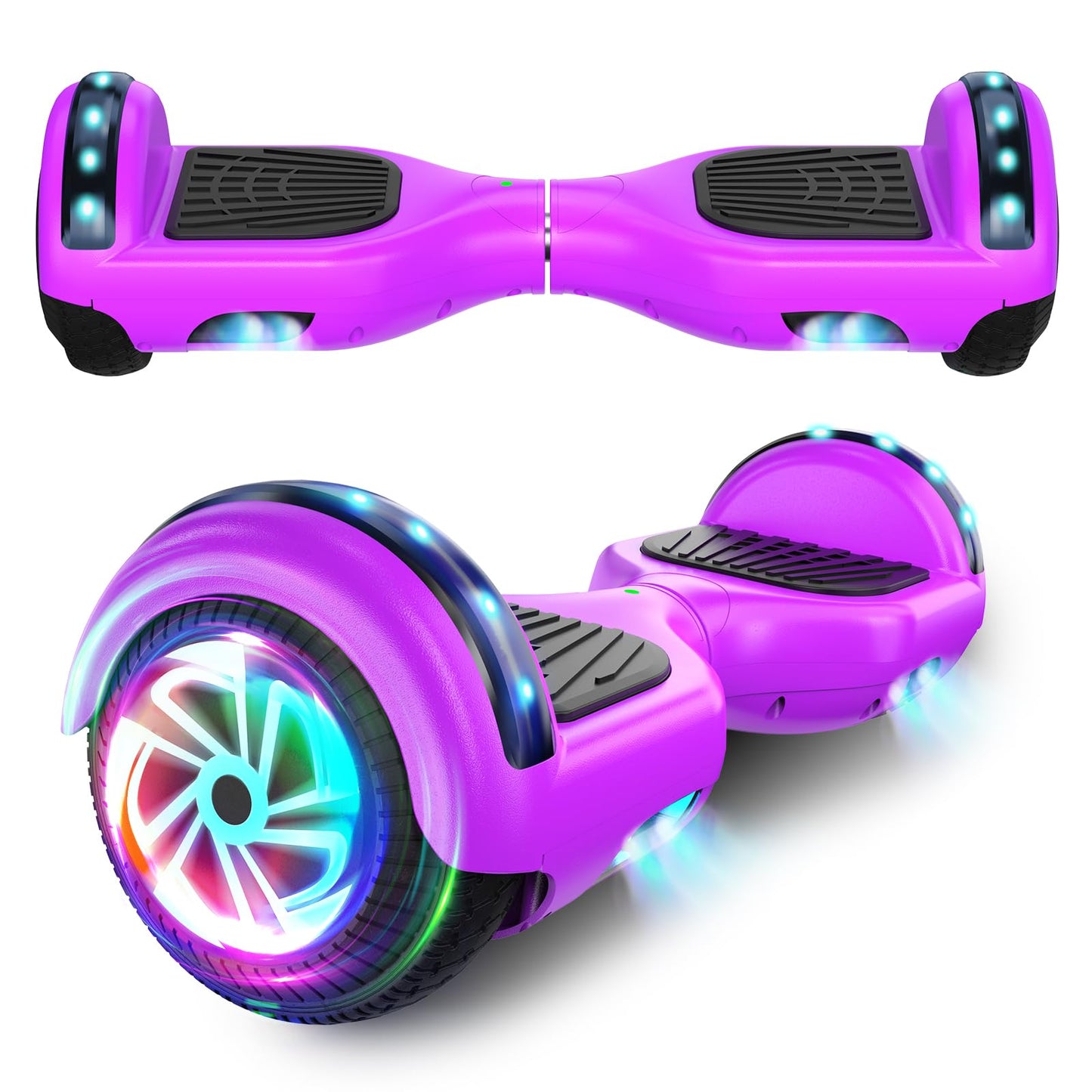 Visurgājējs hoverbords SISIGAD, divriteņu pašbalansējošs elektriskais skūteris ar bezvadu Bluetooth skaļruni