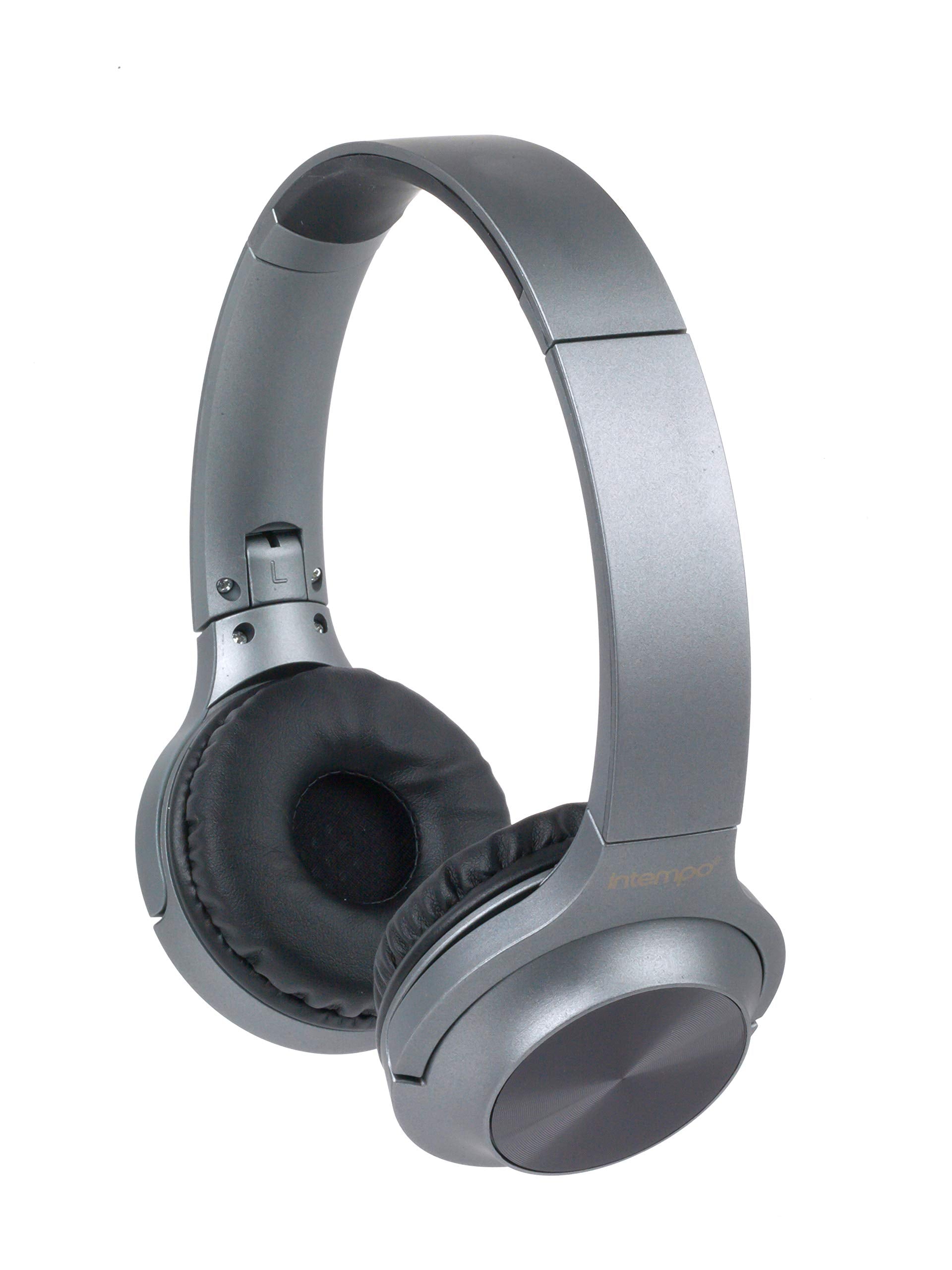 Intempo Urban WDS180 Bluetooth® austiņas - bezvadu, salokāmas, pelēkas, ideālas ikdienas lietošanai.