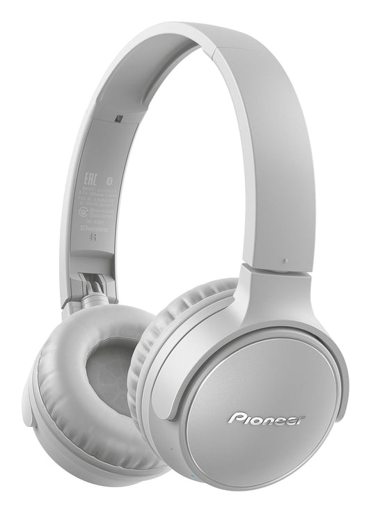 Pioneer S3 bezvadu austiņas - Bluetooth 5.0, salokāmas, 25 stundu akumulators, ātrā uzlāde, brīvroku ierīce, pelēkas.