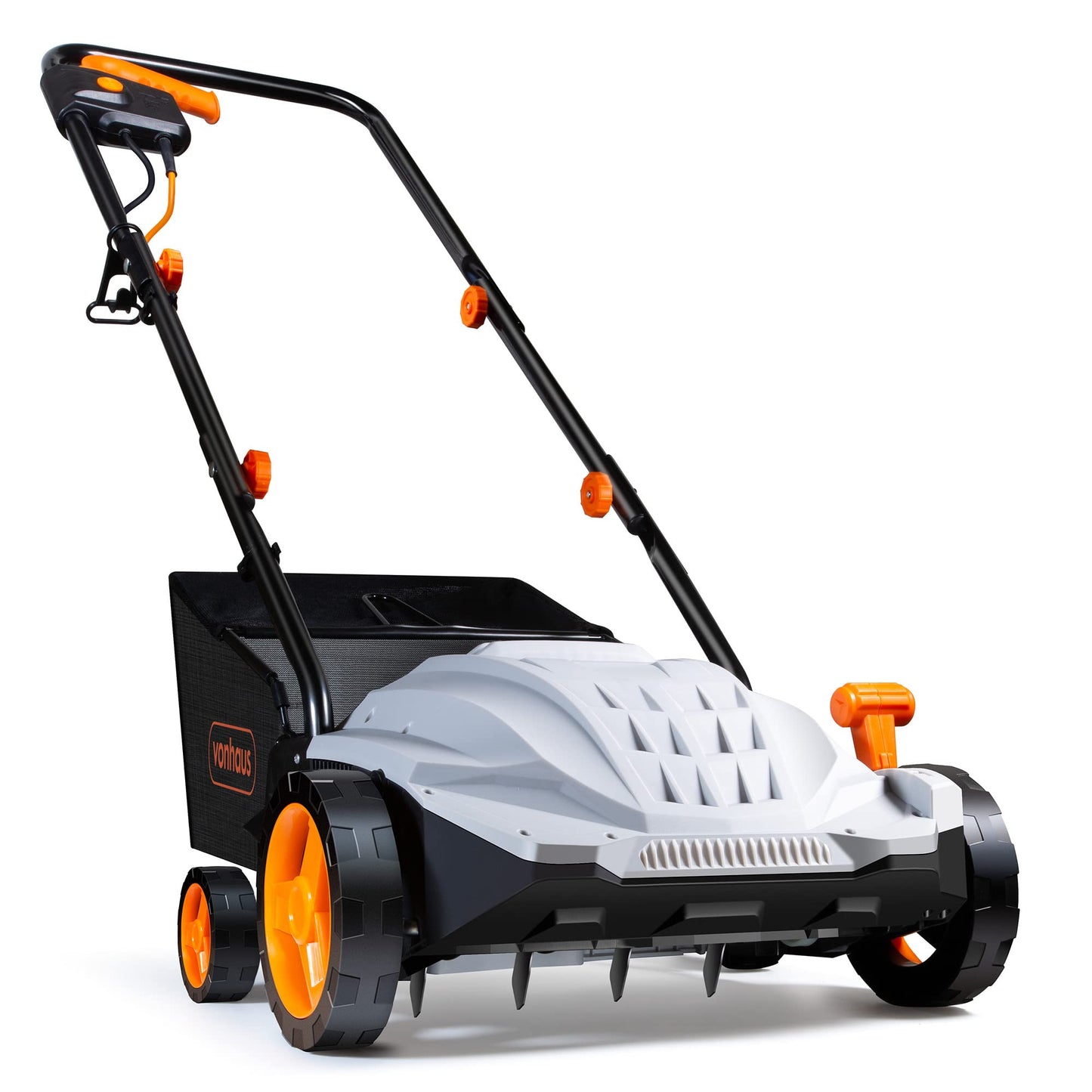Elektrisks zāles skarifikators un aerators VonHaus 1500W, 30L savākšanas grozs, 4 griešanas augstumi, 32cm darba platums