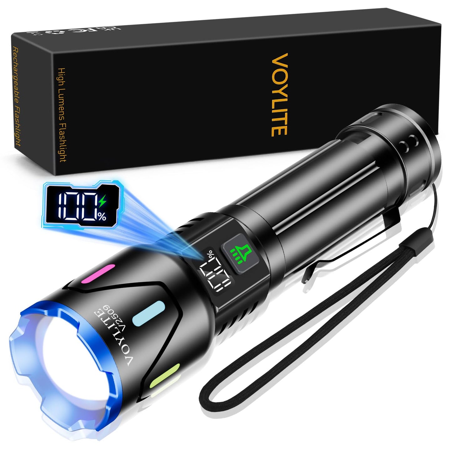 Lukturis Voylite LED uzlādējams 1000000 Lumen, īpaši spilgts