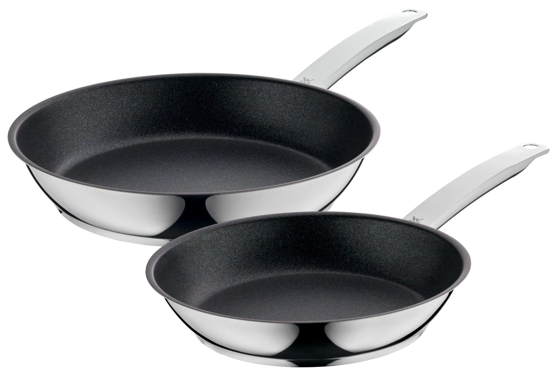 WMF Permadur Advance Pannas komplekts - 28 + 24 cm nerūsējošā tērauda cepšanas pannas, indukcijai un cepeškrāsnij piemērotas.