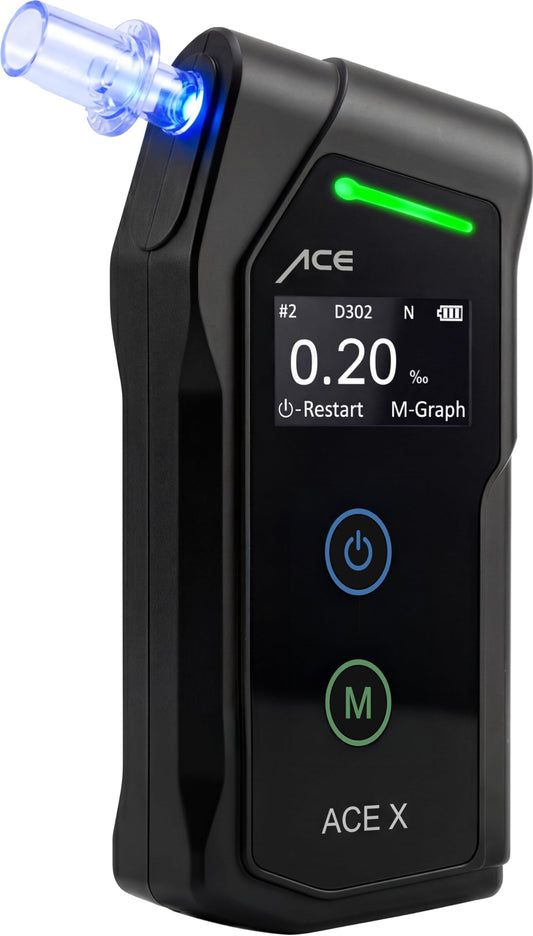 Alkotesteris Dusefogo, promiļu mērītājs ar digitālu LCD displeju, profesionāls alkohola testeris ar 20 iemutņiem, pārnēsājams alkohola testeris personīgai un profesionālai lietošanai