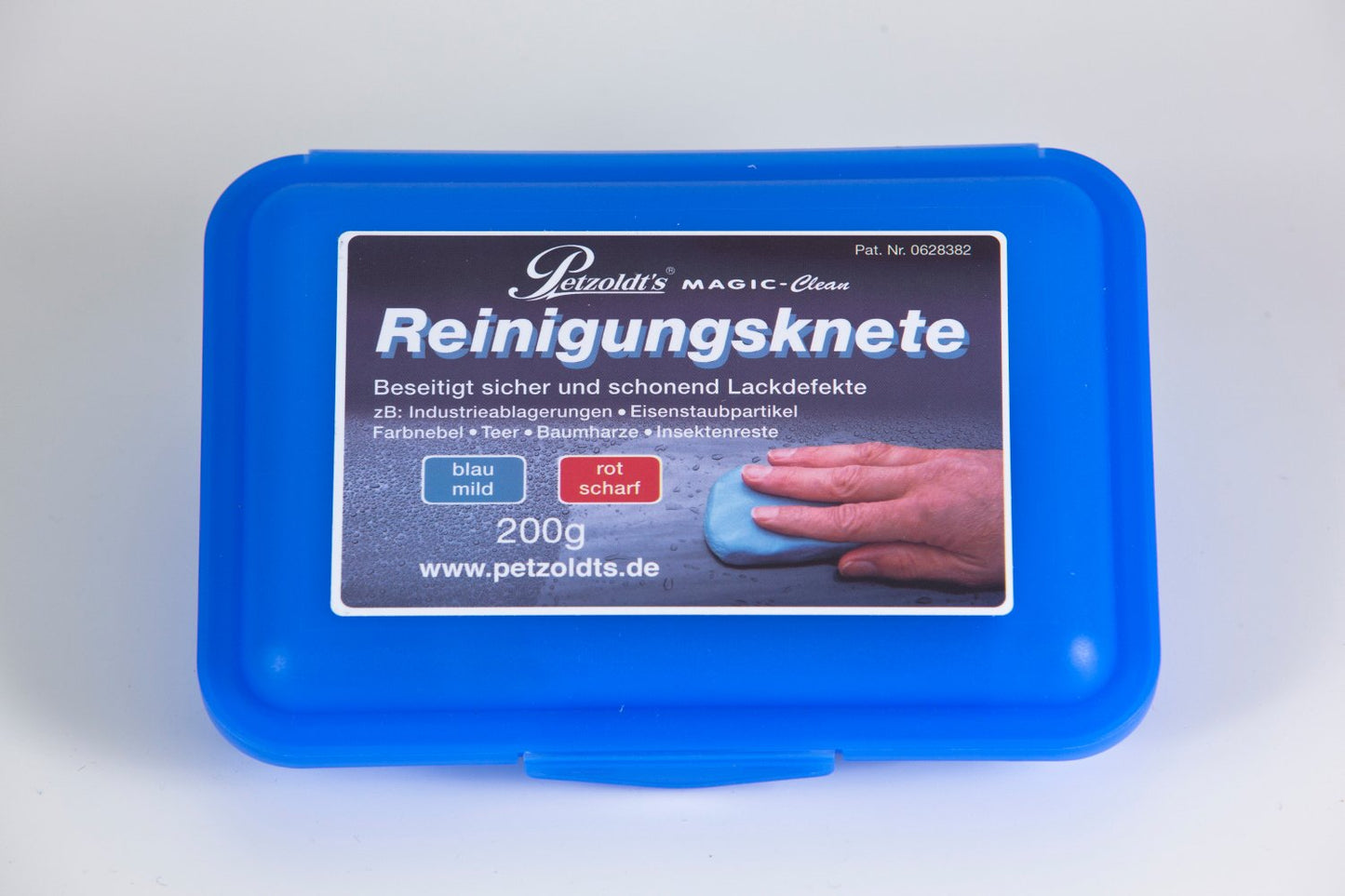 Petzoldt's profesionālā tīrīšanas māla Magic-Clean, zils, 200 Gramm