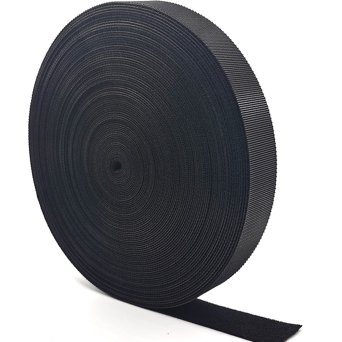 Atkārtoti aizverama Velcro kabeļu lenta, 20m x 2cm plata, melna