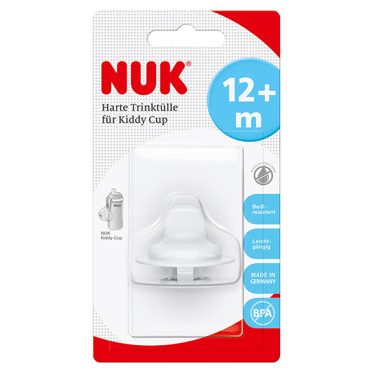Rezerves iemutis NUK Kiddy Cup, ciets, košļāšanas izturīgs, viegli lietojams un neiztecīgs, balts, 1 gab.