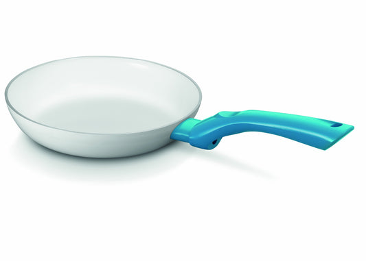 Beka Fluo panna - 20 cm ceramic-coated frying pan, vibrant color, non-stick surface, ideal for cooking.