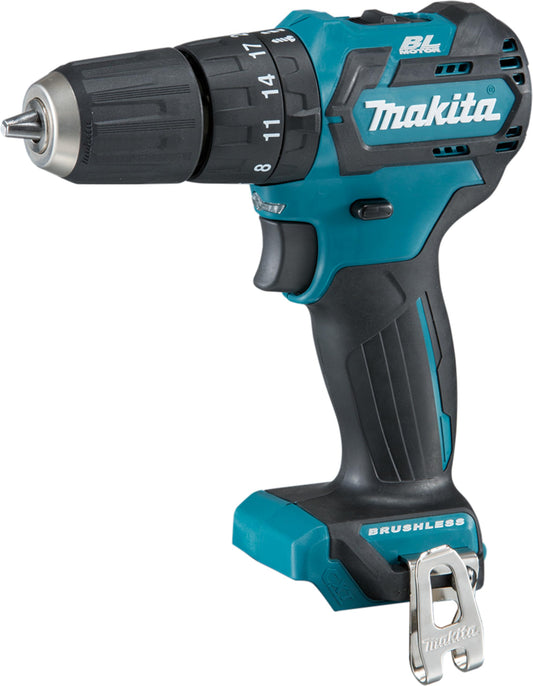 Makita akumulatora triecienurbjmašīna HP333DZ - 12V, kompakta, jaudīga, ideāla urbšanai un skrūvēšanai.