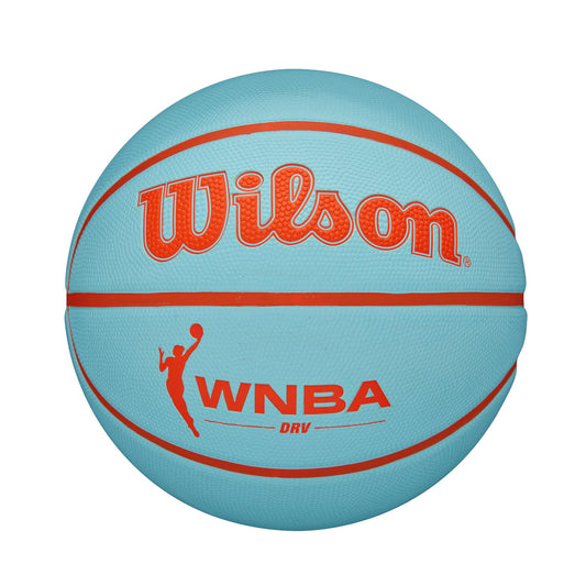 Basketbola bumba Wilson WNBA DRV, ar precīzijas kanāliem un veiktspējas ārējo pārklājumu, augsta gaisa stabilitāte, Aqua/Orange, 6. izmērs