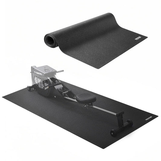 Treniruoklių kilimėlis VEVOR 90 x 200 cm, 4 mm, aukšto tankio PVC, grindų apsaugos kilimėlis bėgimo takeliui, elipsiniam treniruokliui, irklavimo treniruokliui