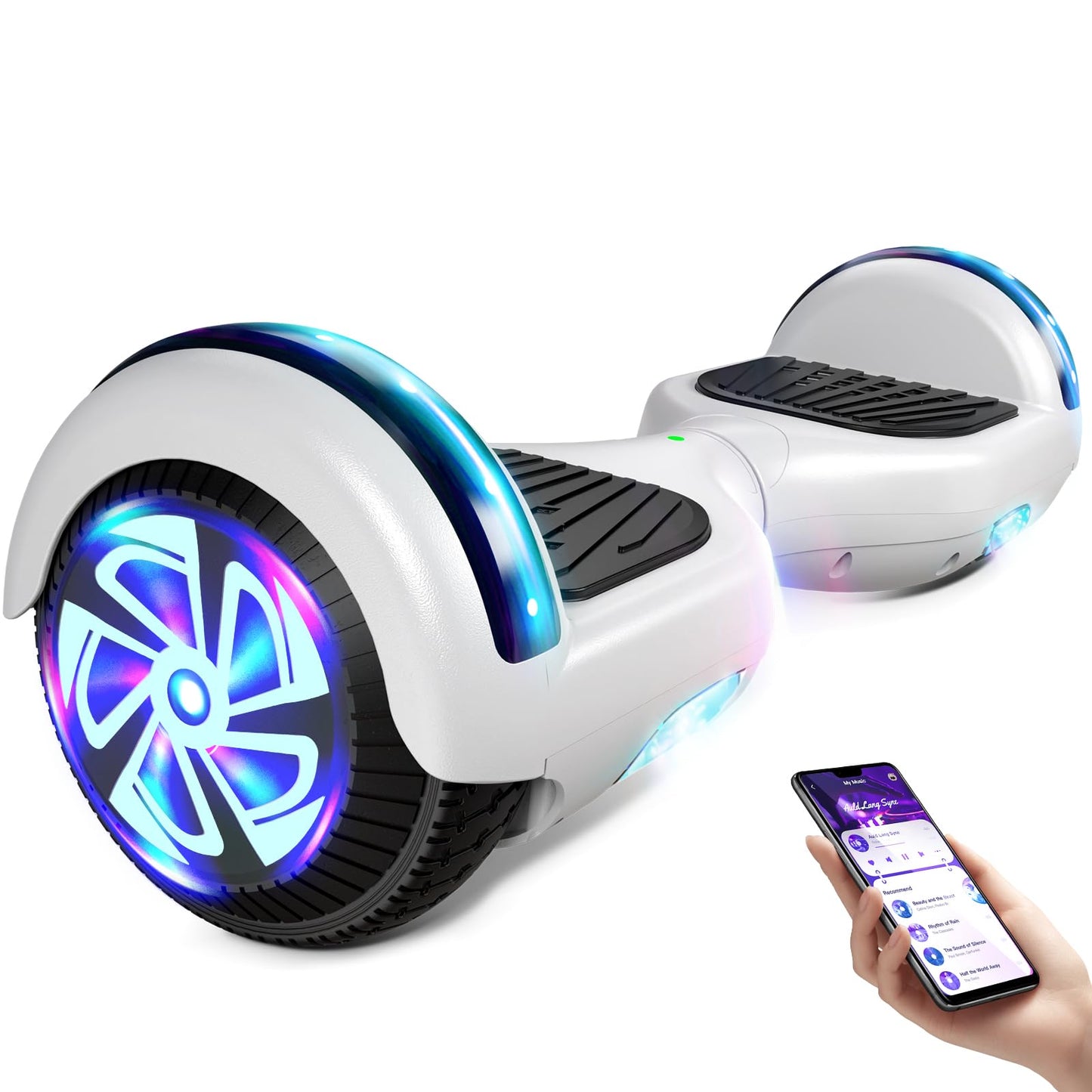 Hoverbords Overboard Hover Borad ar LED/Bluetooth, 16,5 cm (6,5 Zoll), dāvana bērniem
