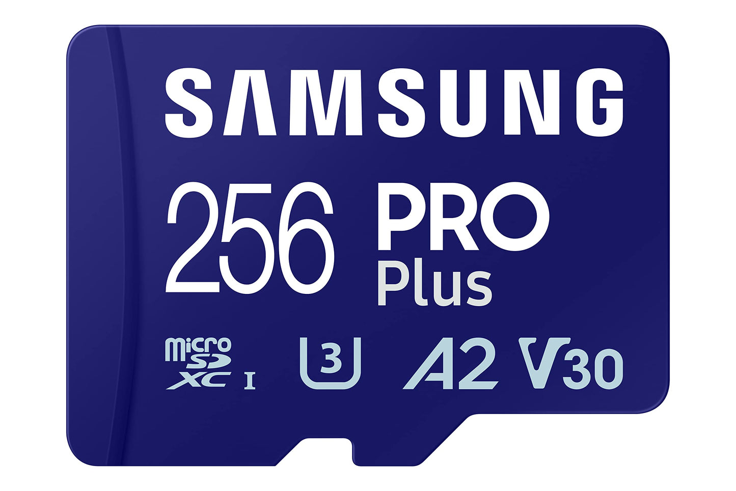 Samsung PRO Plus microSD karte + SD adapteris, 256 GB, mobilajai spēlēšanai viedtālruņos, planšetdatoros un portatīvajās konsolēs, UHS-I U3, Full HD & 4K UHD, 180 MB/s lasīšana, 130 MB/s rakstīšana, MB-MD256SA/EU