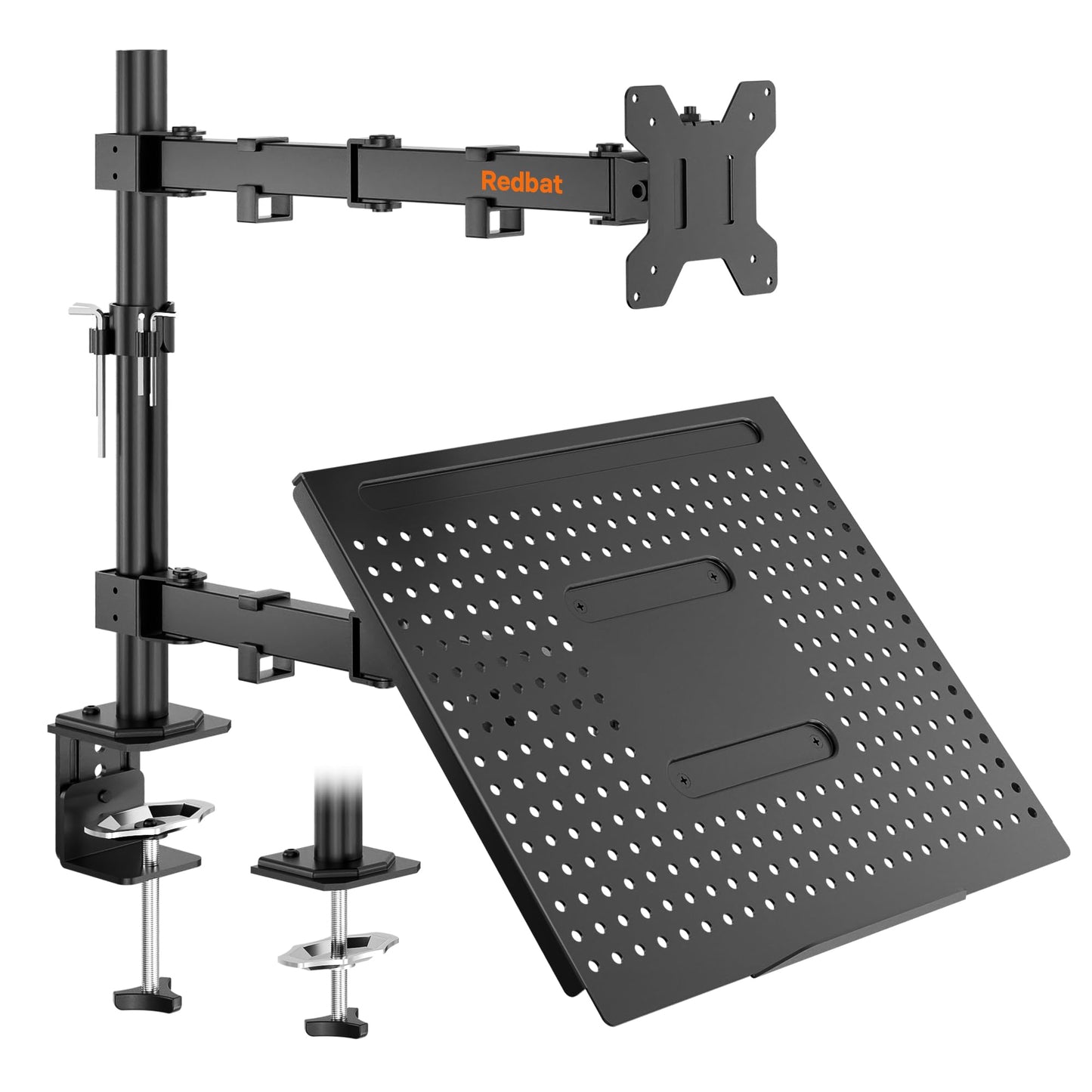 Monitora turētājs Redbat ar klēpjdatora roku 13-32 Zoll, 8 kg nestspēja