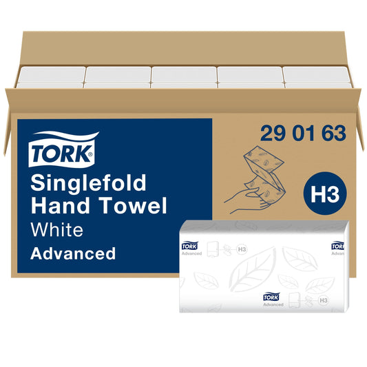 Papīra dvieļi Tork Zickzack Papierhandtücher Advanced 290163 H3, 2 kārtas, balti, lieli, 15 x 250 loksnes