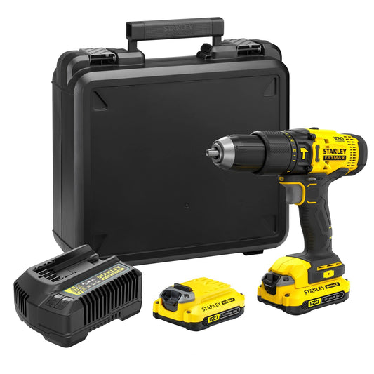 Stanley FatMax V20 akumulatora triecienurbjmašīna SFMCD711C2K - 18V, 50 Nm, 2 ātrumi, triecienmehānisms, LED, 2x 1.5 Ah akumulatori.