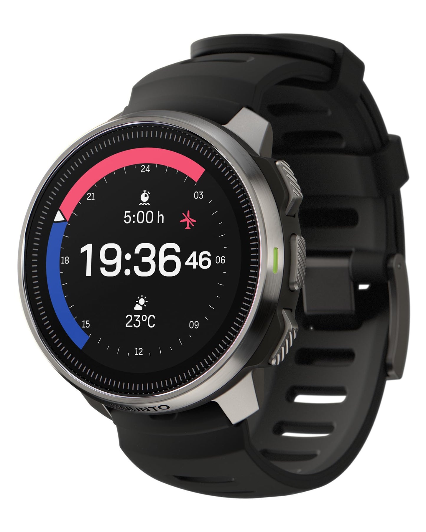 SUUNTO Ocean Dive Computer - AMOLED display, 100m water-resistant, dual-frequency GPS, offline maps, 95+ sports modes, HRV tracking.