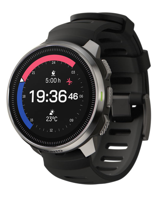 SUUNTO Ocean Dive Computer - AMOLED display, 100m water-resistant, dual-frequency GPS, offline maps, 95+ sports modes, HRV tracking.