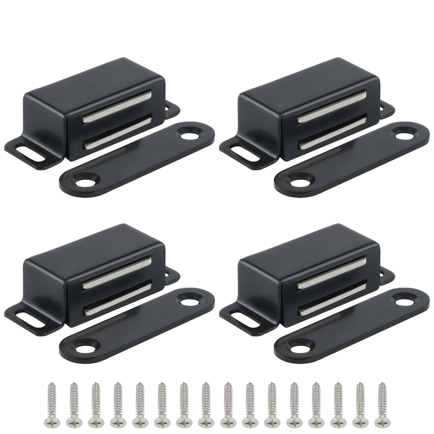 Magnētiskais durvju fiksators Mooche 4PACK, 45MM, 304 nerūsējošais tērauds, melns