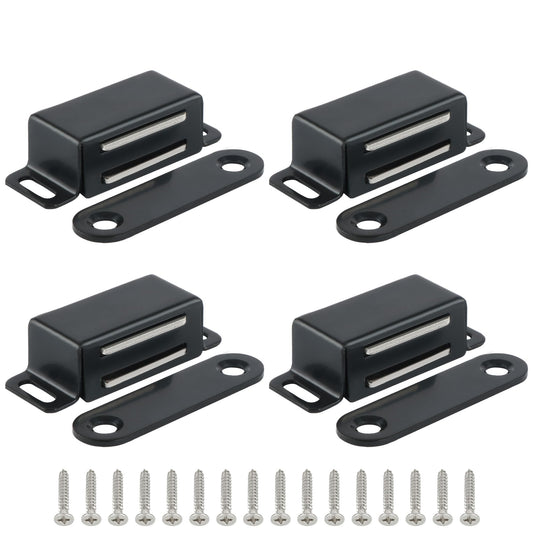Magnētiskais durvju fiksators Mooche 4PACK, 45MM, 304 nerūsējošais tērauds, melns