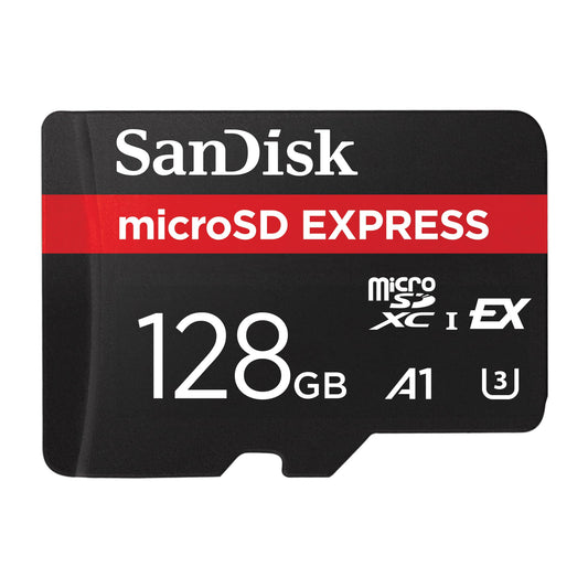 14. SanDisk microSD Express atmiņas karte 128 GB (ideāli piemērota 4K UHD un RAW attēlu uzņemšanai, lasīšana līdz 880 MB/s un rakstīšana līdz 480 MB/s, RescuePRO Deluxe)