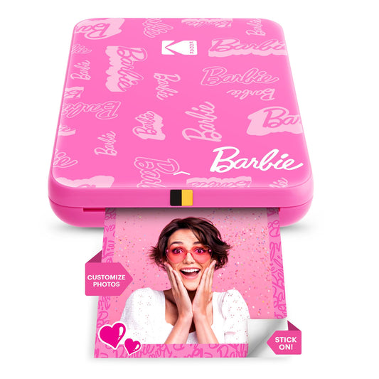 Barbie x Kodak Step Slim - bezvadu fotoprinteris, pilnkrāsu Zink 2x3” uzlīmes, Bluetooth savienojums, iOS un Android.