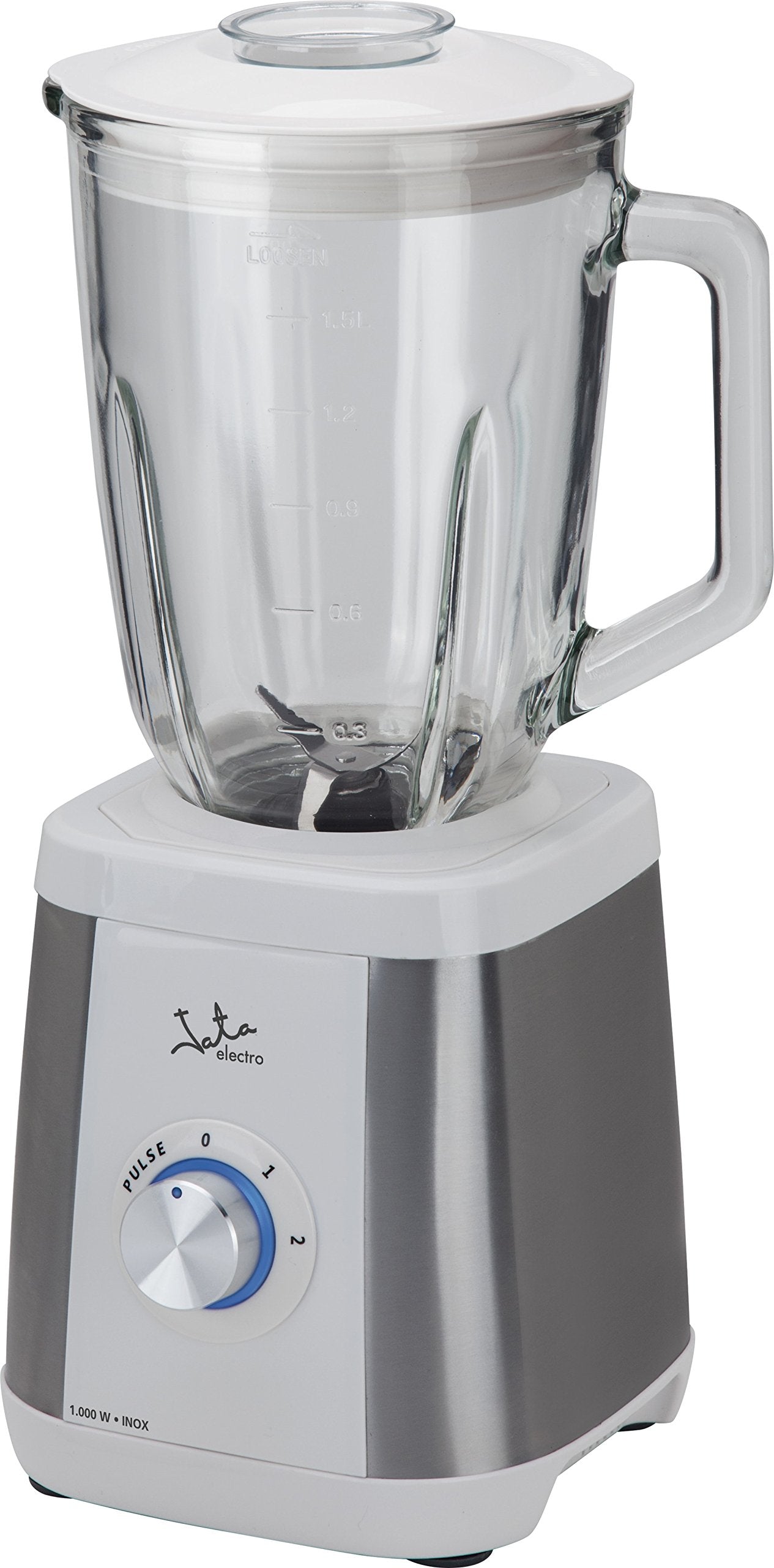 Jata BT797 mikseris - 1300 W, 1,5 l, nerūsējošā tērauda asmens, 2 ātrumi, impulss, ledus sasmalcināšana