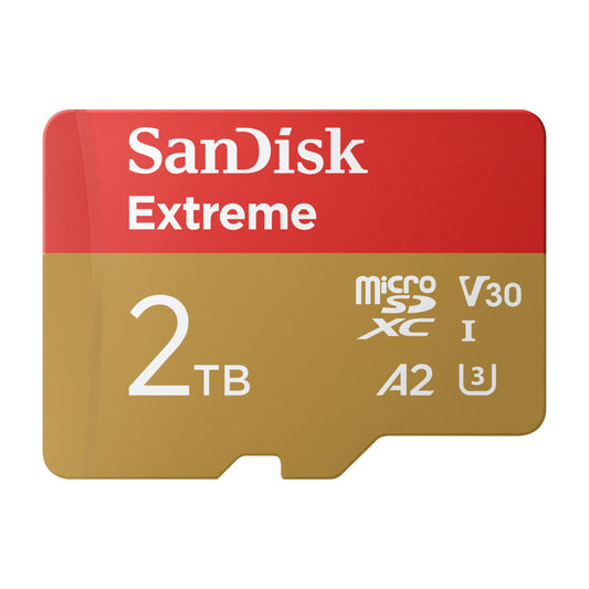 SanDisk Extreme microSDXC UHS-I atmiņas karte 2TB + SD adapteris, (viedtālruņiem, action kamerām vai droniem, pārsūtīšana līdz 240 MB/s, 4K UHD) RescuePRO Deluxe, UHS-I, U3, V30