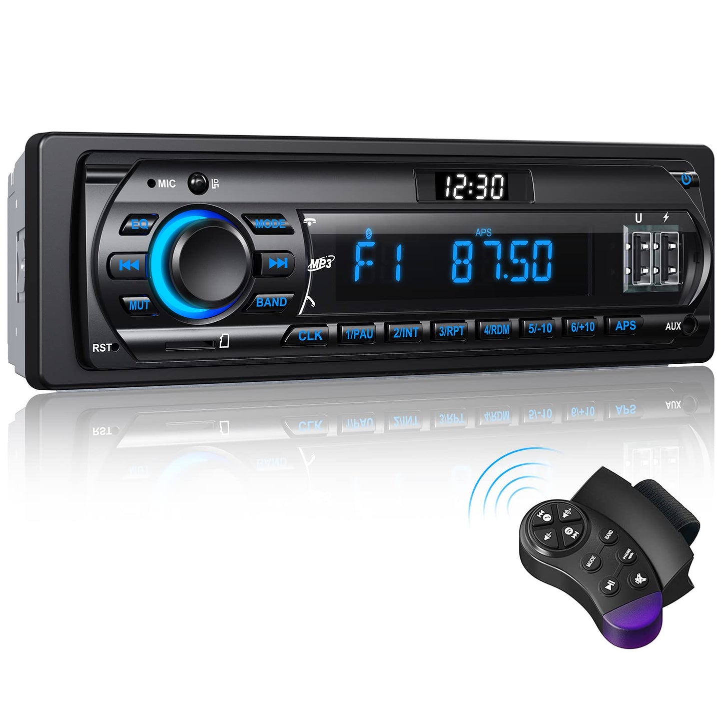 RDS autoradio Bluetooth 9-24V, FM/AM 1Din autoradio