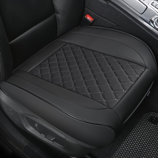 SanQing 2 gab. luksusa PU ādas auto sēdekļu pārvalki priekšējo sēdekļu apakšdaļai, savietojami ar 90% transportlīdzekļu (Sedan SUV Truck Mini Van) (Black)