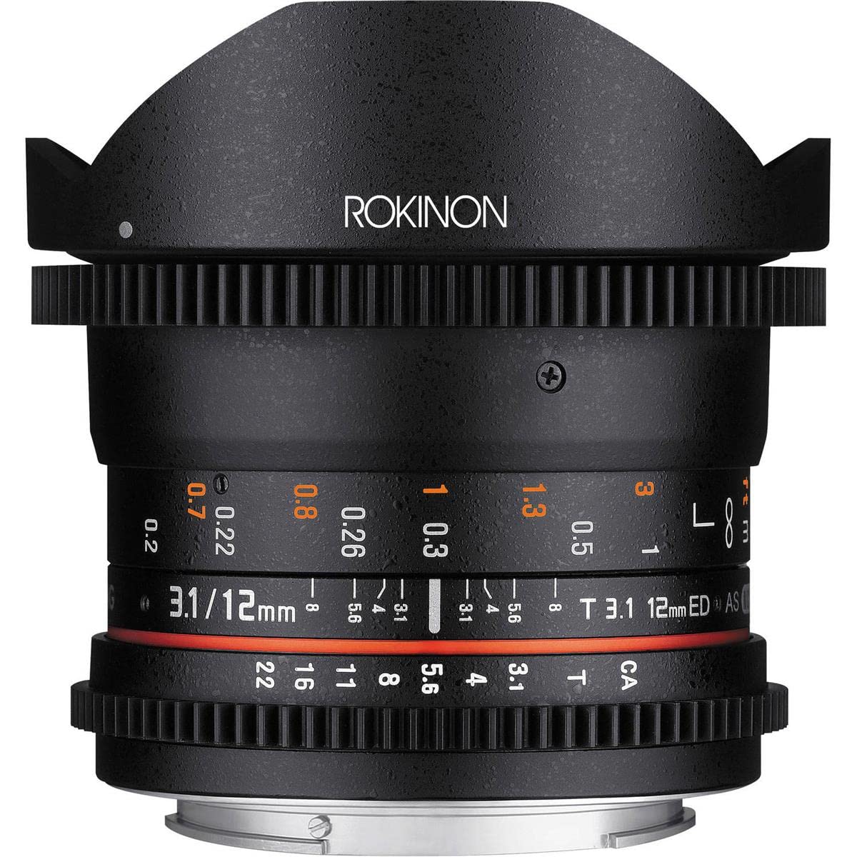 Rokinon Cine DS 12 mm T3.1 ultra platleņķa Cine zivju acs objektīvs Sony E stiprinājuma maināmajām kamerām (NEX) – pilna kadra saderīgs