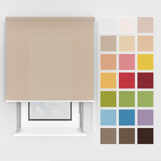Logu rullo ar urbšanu Estika, montāžai pie sienas vai griestiem, 85 x 220 cm, tumši bēšs