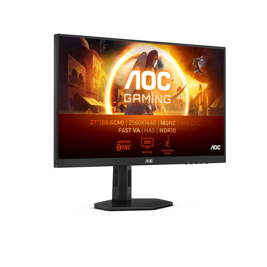 AOC Gaming Q27G4XND - 27" Quad HD, 180Hz, 1ms, FreeSync Premium, G-Sync, HDR400, 2x HDMI 2.0, 1x DisplayPort, black-gray