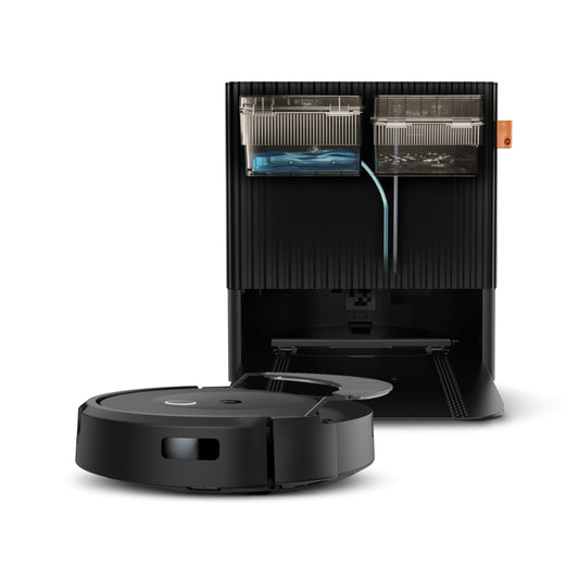 iRobot Roomba Combo 10 Max - 2-in-1 robot vacuum with self-emptying, wet mopping, mapping, and object avoidance features.