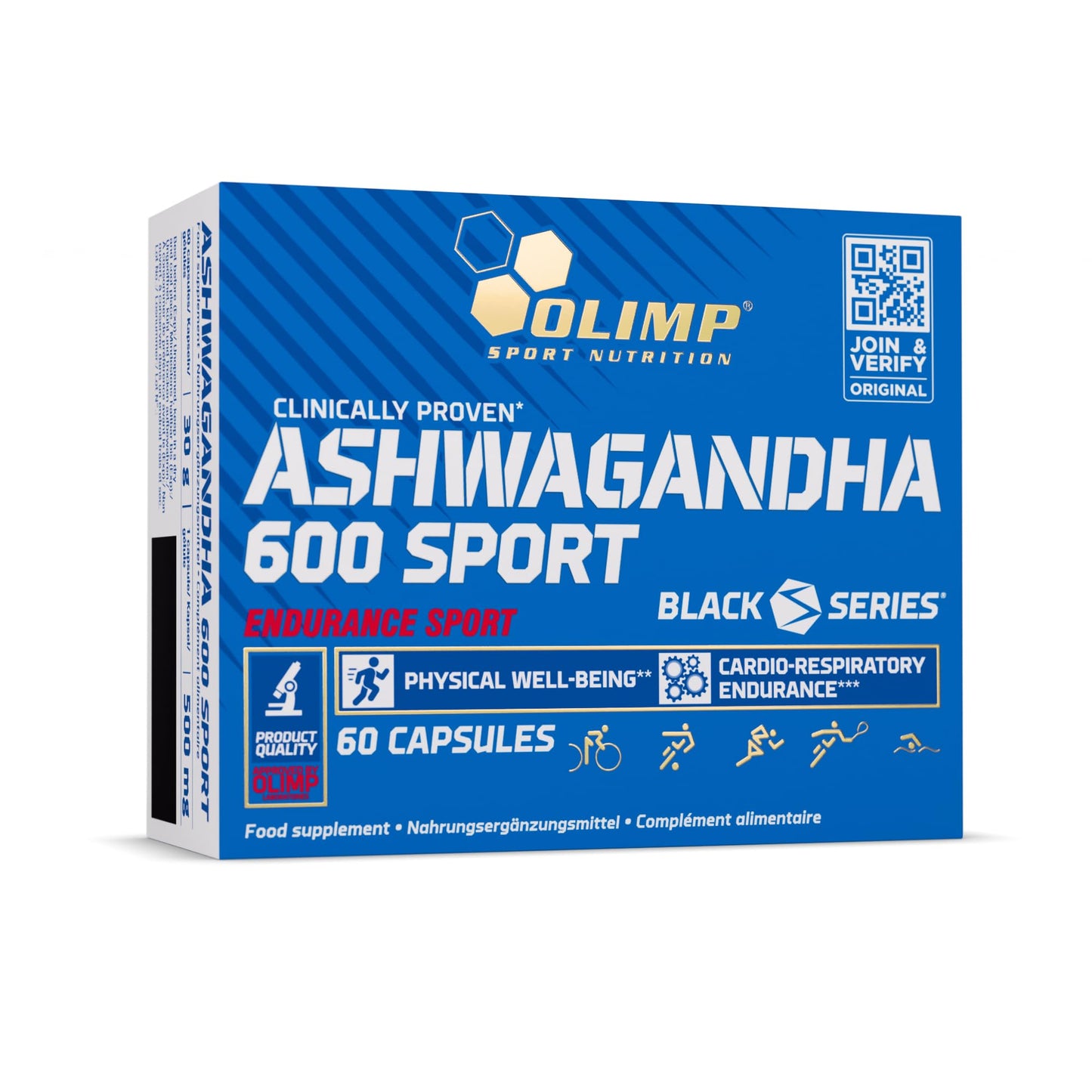 OLIMP SPORT NUTRITION Ashwagandha 600 Sport Caps, augstas devas bioloģisks ashwagandha saknes ekstrakts, 60 kapsulas