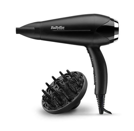 BaByliss Turbo Smooth 2200 matu fēns, melns sudrabs, D572DE