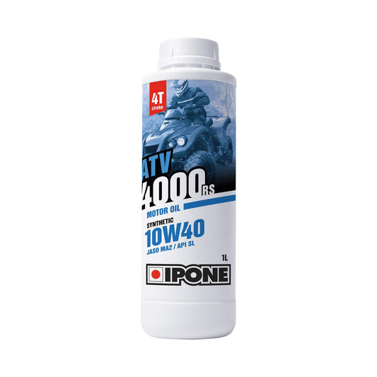 IPONE - Quad 4-takt eļļa ATV 4000 RS 10W40-1 litrs - daļēji sintētiska ar esteri - izcila nodilumizturība
