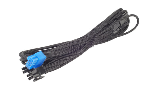 SilverStone SST-PP06B-2PCIE70 - 70cm PCI-E 8-pin (6+2) power cables, black, durable sleeved design.