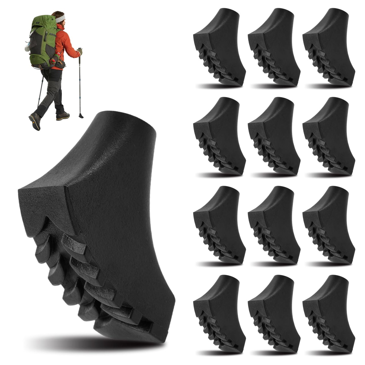 Nordic walking gumijas uzgaļi Orixo 12 gab. universāli 11mm