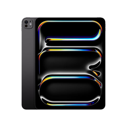 11. Apple 13" iPad Pro (M4): Ultra Retina XDR ekrāns, 256 GB, 12 MP horizontālā priekšējā/kamerā/12 MP aizmugurējā kamerā, LiDAR skeneris, WLAN 6E, Face ID, akumulators visai dienai, standarta stikls – Space Black