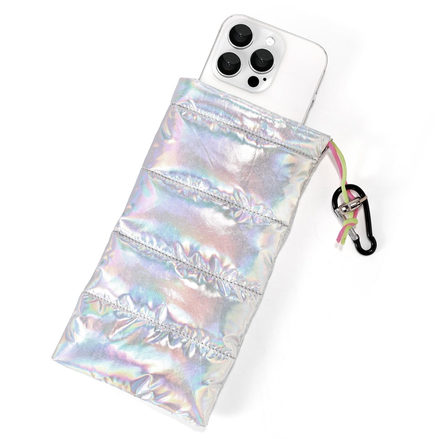 Lyreh termo telefona maciņa, irizējoši sudraba, 19 x 10,5 cm termo mobilā soma