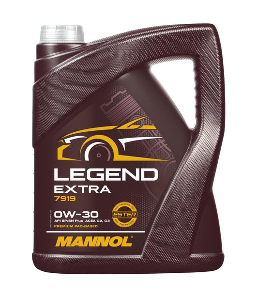 Motoreļļa MANNOL 7919 Legend Extra 0W-30 benzīna un dīzeļdzinējiem, 5 Liter