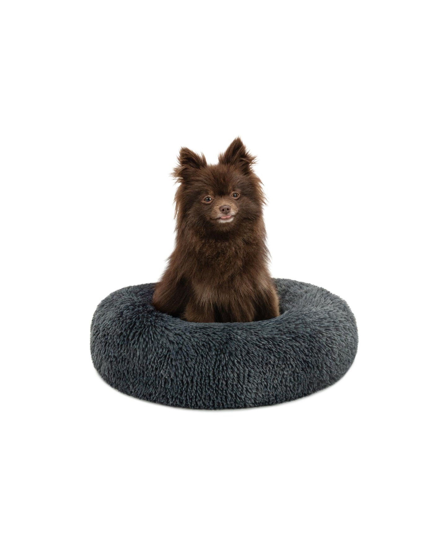 Suņu gulta lionto Donutbett kaķiem un suņiem, apaļa, Ø 40 cm, tumši pelēka
