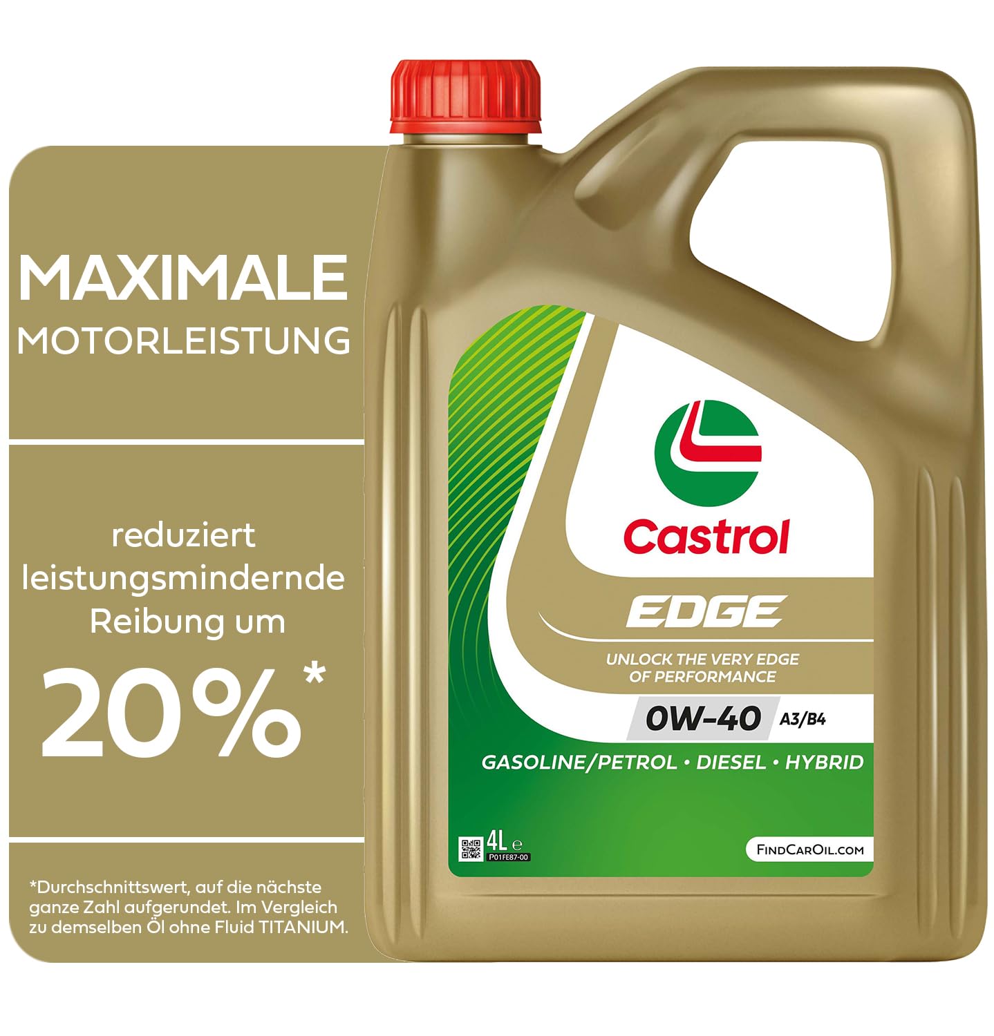 Motoreļļa Castrol EDGE 0W-40 A3/B4, 4 L