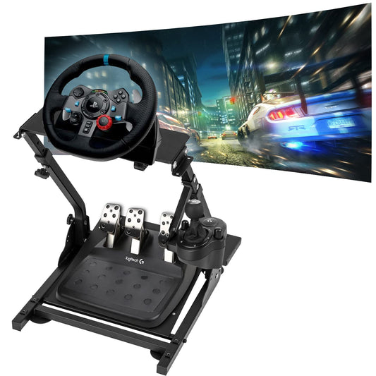 Stūres statīvs G29 G920 G923 ar pārnesumkārbu, Thrustmaster T150 T500 T300 TX TH8A, Clubsport, pilnībā regulējams, salokāms