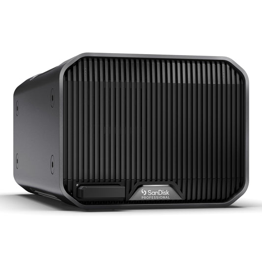 SanDisk PROFESSIONAL G-RAID MIRROR 44 TB (RAID ar redundanci, darbvirsmas RAID kopums, 2 nodalījumi, uzņēmuma klase ar 7200 apgr./min, 260 MB/s lasīšana, 250 MB/s rakstīšana, 2x Thunderbolt 3, SSD-Mag sloti) melns