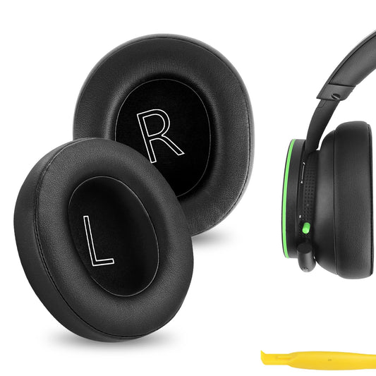 Austiņu ausu spilventiņi Microsoft Xbox Wireless (2024 Version)/ Kabeļiem pieslēdzams, Xbox Stereo/Stereo-Headset 20th Anniversary Special Edition, Geekria rezerves, ar video instrukciju, melni