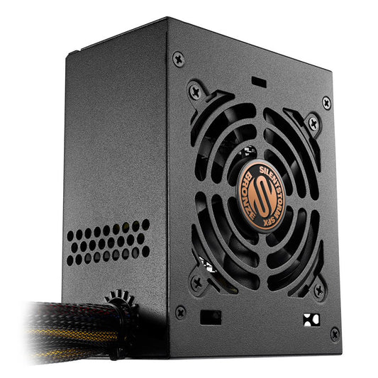 Sharkoon SilentStorm SFX Bronze - 450W SFX power supply, efficient cooling, compact design, ideal for small builds.