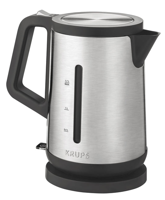 Krups BW442D Premium ūdens vārītājs - Automātiska vāka atvēršana, 1,7 L, 2,400 W, nerūsējošais tērauds, melns